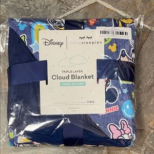 Little Sleepies Disney Cloud Blanket - Navy and Multicolor